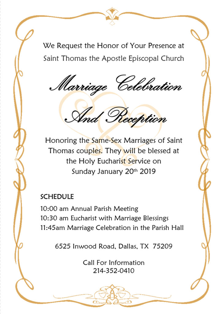 St Thomas Same Sex Marriage Celebration